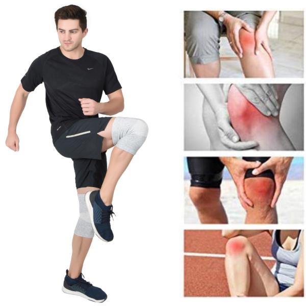 AccuSure Orthopedic Pain Relief Bamboo Yarn Knee Cap - Gray (xL) 1's - Knee/Leg Supports