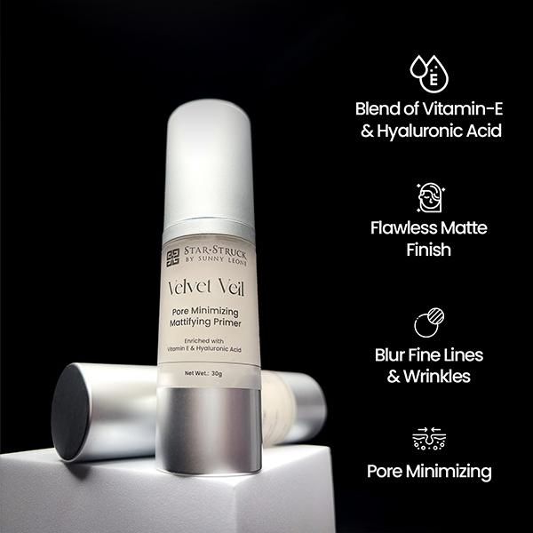 Star Struck by Sunny Leone Velvet Veil Pore Minimizing Mattifying Primer 30 gm - Primer