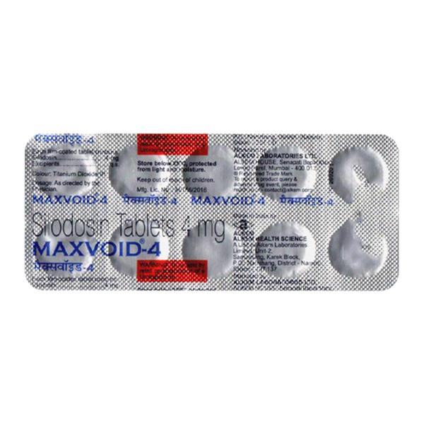 Maxvoid 4mg Tablet 10'S - Bladder And Prostate Disorders-Dru