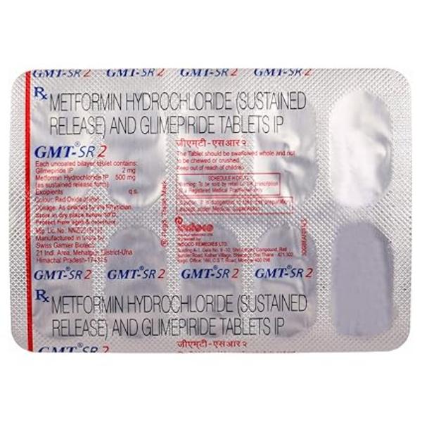 GMT SR 2mg Tablet 10'S - Diabetes-Ant