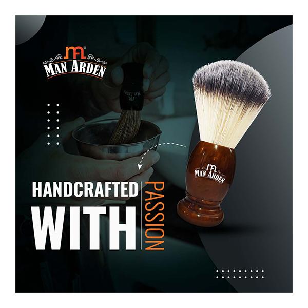 Man Arden Premium Shaving Brush - Uniquely Handcrafted, Exfoliating Action 1's - Shaving Brushes