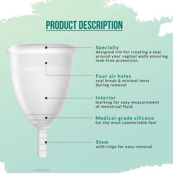 Sirona Reusable Menstrual Cup - Small with (Intimate Wash 15 ml + Menstrual Cup Wash 15 ml) - Menstrual Cups