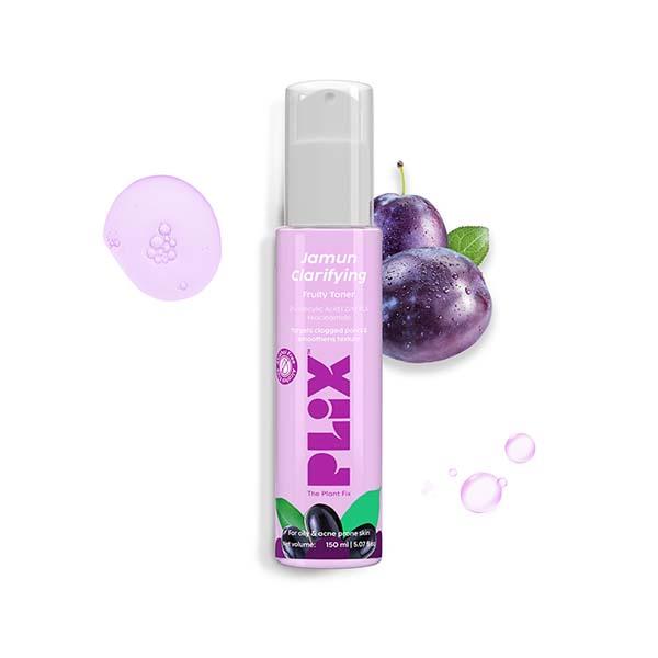 Netmeds | Plix The Plant Fix Jamun Clarifying Fruity Toner Alcohol Free with Niacinamide and Jamun Extract Men and Women 150 ml
