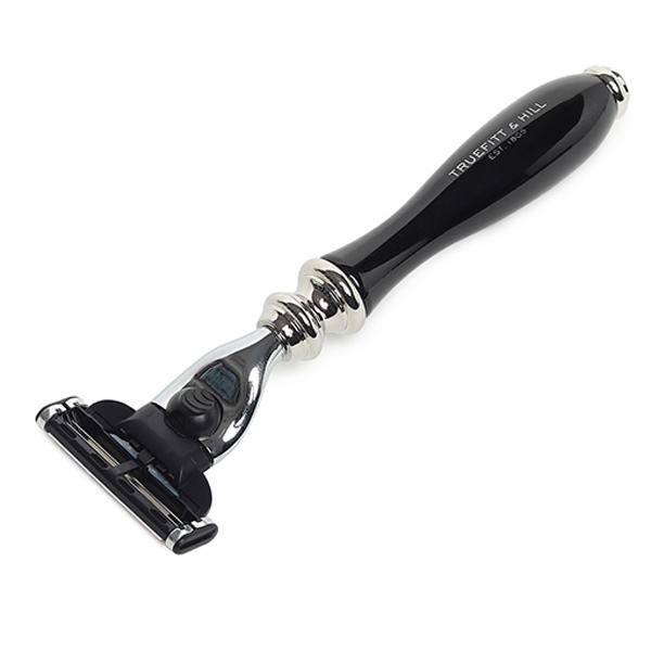 Truefitt and Hill Faux Ebony Mach 3 Shaving Razor Chrome Wellington Essential Grooming Collection For Men 1's - Razors & Cartridges