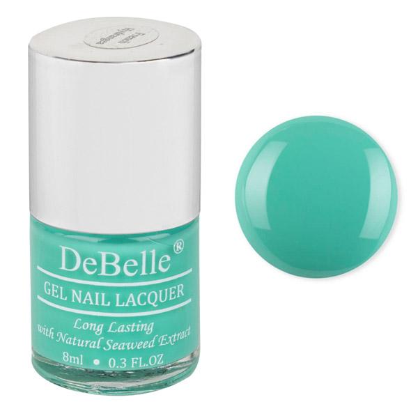 DeBelle Gel Nail Lacquer French Hydrangea Midtone Green Nail Polish 8 ml - Nail Polish
