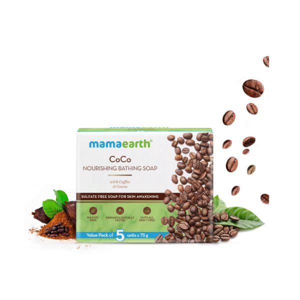 Mamaearth CoCo Nourishing Bathing Soap with Coffee & Cocoa 75g 5's - Soaps