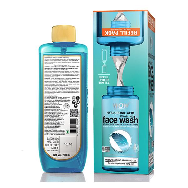 Wow Life Science Hyaluronic Acid Foaming Face Wash 200 ml - Face Washes