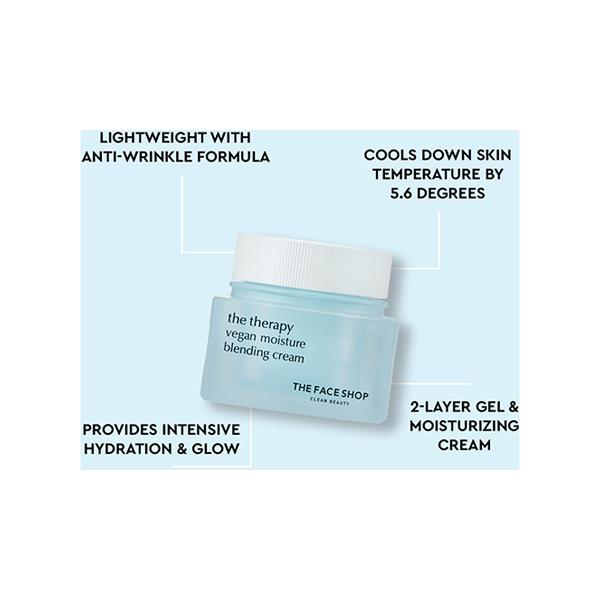 The Face Shop The Therapy Vegan Moisture Blending Cream 60 ml - Face Moisturizers