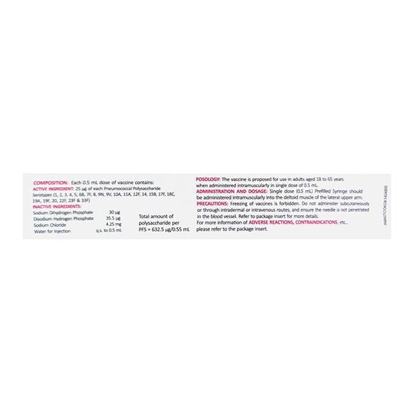 VAXIBOON 23 Prefilled Syringe(Pfs) 0.5ml - Vaccines