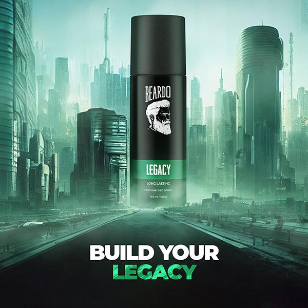 Beardo Legacy Perfume Deo Spray Long Lasting 150ml - Men Deodorants/Roll-Ons