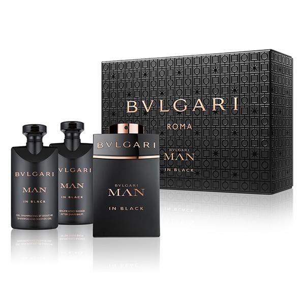 Bvlgari Man In Black Set (EDP60ml + Shampoo and Shower Gel 40ml + After Shave Balm 40ml) 140 ml