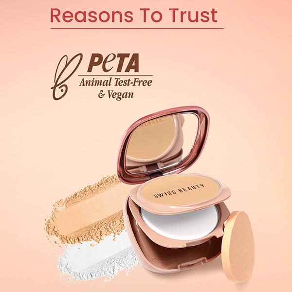 Swiss Beauty Matte & Set Duo Compact-Beige 10 gm - Compact Powder