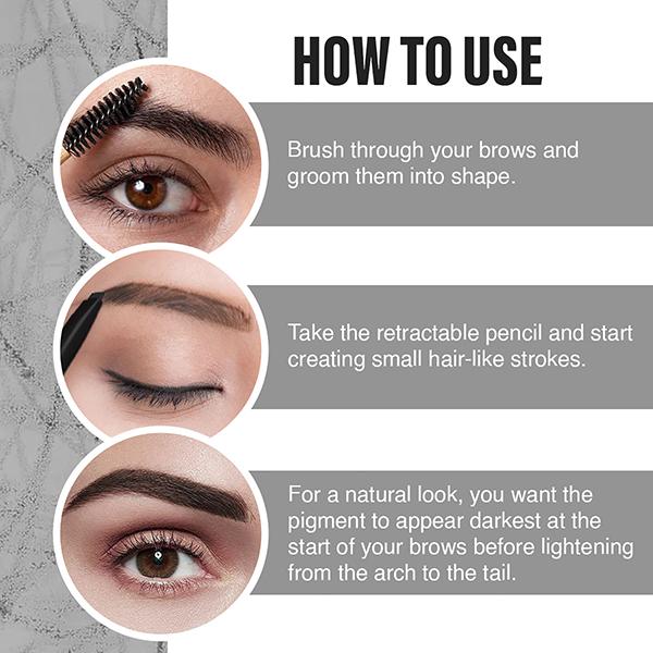 Insight Cosmetics Smudge Free Eyebrow Pencil - Dark Gray 0.5 gm - Eyebrow Pencils & Enhancers