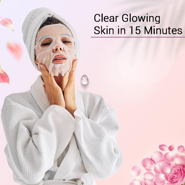 Mancode Rose Facial Sheet Mask For All Skin Types 25 gm - Face Mask