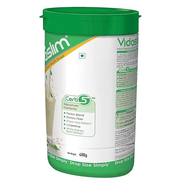 Vidaslim High Protein Meal Replacement for Weight Management Powder Jar - Vanilla Elixir Flavour 400 g - Weight Loss