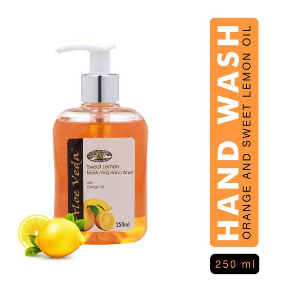 Aloe Veda Handwash - Orange & Sweet Lemon Oil 250 ml - Hand Wash & Soaps