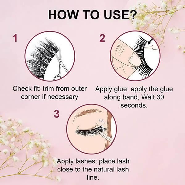 Bronson Professional False Eyelashes Set of 5 Pair 6D Long and Natural 211 Fake False Lashes 1's - Eyelashes