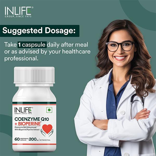 INLIFE Coenzyme Q10 + Bioperine Veg Capsule 60's - Co-Q