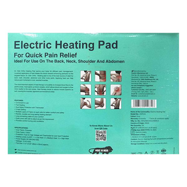Dr. Odin Electric Ortho Heating Pad For Quick Pain Relief with 3 Heat Settings - GRAY 1's - Hot Pack/Ice Bag