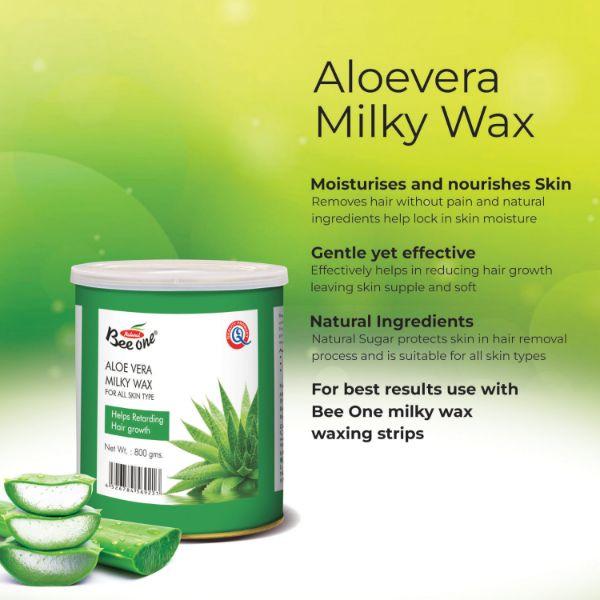 Bee One Aloevera Milky Wax 800 gm - Shaving & Hair Removal