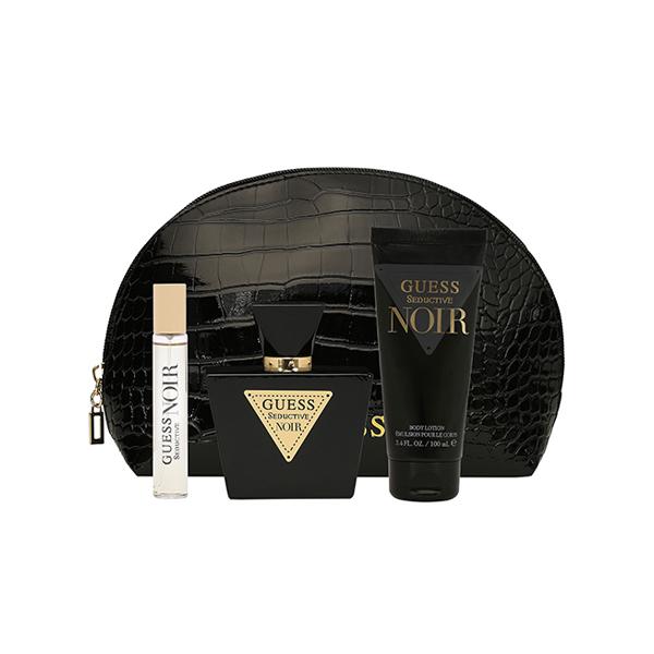Guess Seductive Noir For Women Set (Eau De Toilette 75Ml + 15Ml + Body Lotion 100Ml + Pouch) 1's - Makeup Kits & Sets