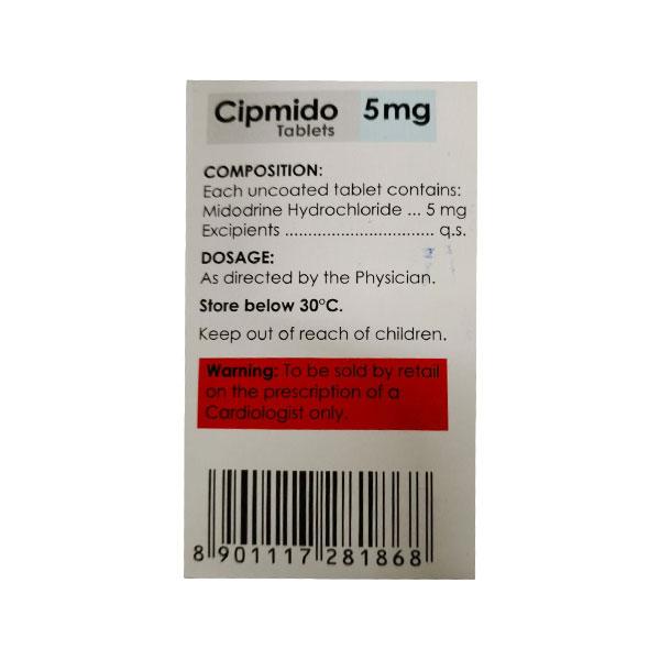 CIPMIDO 5mg Tablet 30's - Hypotension-Vas