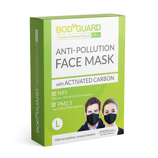 Netmeds | BodyGuard N95 + PM2.5 Anti Pollution Face Mask with Activated Carbon - Large