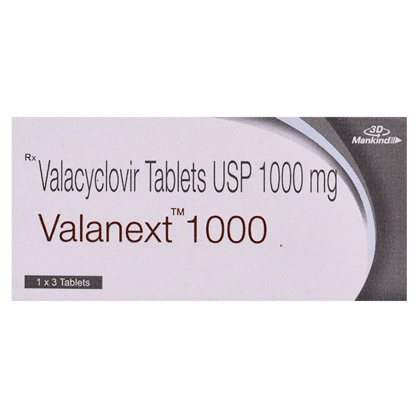 Valanext 1000mg Tablet 3'S - Viral infections-Ant