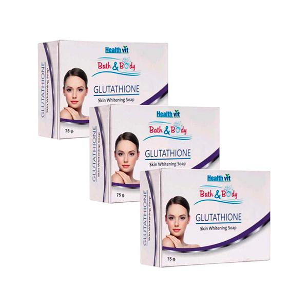 Netmeds | Healthvit Bath & Body Glutathione Skin Lightening Soap 3's
