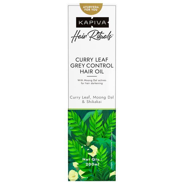 Kapiva Hair Rituals Grey Control Hair Oil - Curry Leaf 200 ml - Hair Oils