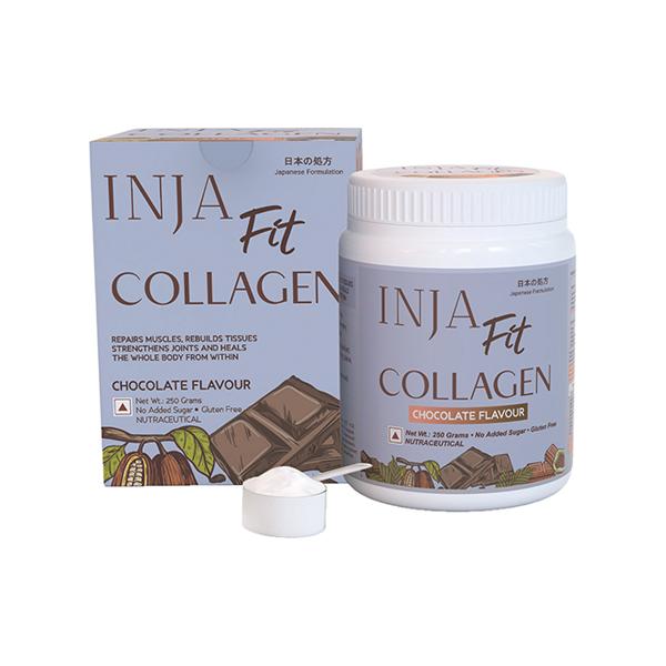 Netmeds | INJA Fit Marine Collagen Powder - Chocolate Flavour 250 g