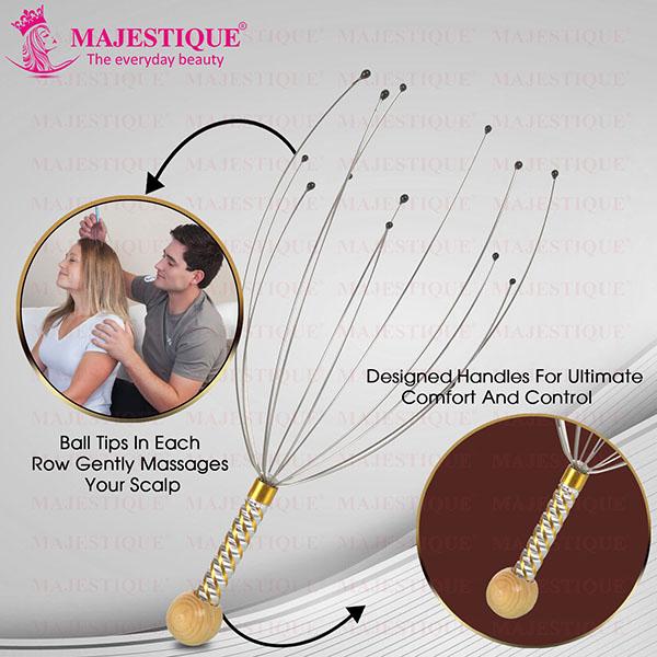 Majestique Head and Scalp Massager, Handheld Head Massage Tingle Stress Relief - Color May Vary 1's - Others
