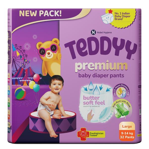 Netmeds | Teddyy Premium Baby Diaper Pants (L) 32's