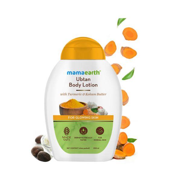 Mamaearth Ubtan Body Lotion with Turmeric & Kokum Butter for Glowing Skin 200 ml - Face Moisturizers