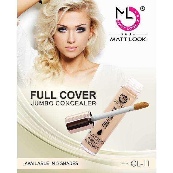 Matt Look Full Cover Jumbo Concealer Oil Control Perfect Coverage, Classic Ivory 11 ml - Concealer