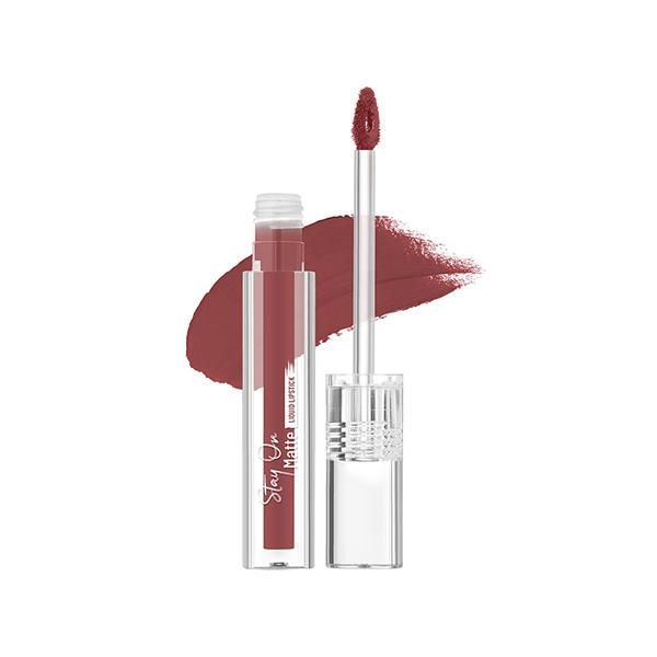 Swiss Beauty Stay On Matte Liquid Lipstick-Earthy Brown 2 gm