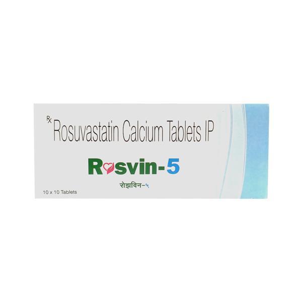 Rosvin 5mg Tablet 10'S - High Cholesterol-Dys