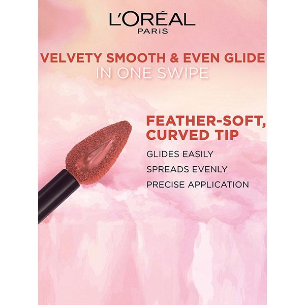 L'Oreal Paris Chiffon Signature Liquid Lipstick,221 Reach Out 7 ml - Liquid Lipsticks