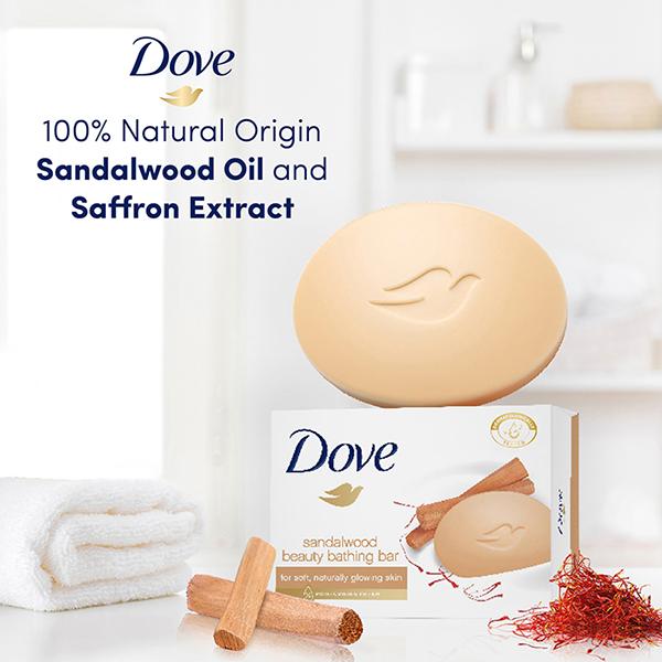 Dove Sandalwood Beauty Bathing Bar 125gm 3's - Soaps