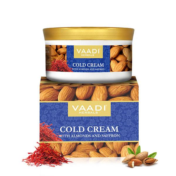 Cold Cream with Almond Oil, Aloe Vera & Saffron 150 gm - Creams/Oils/Lotions