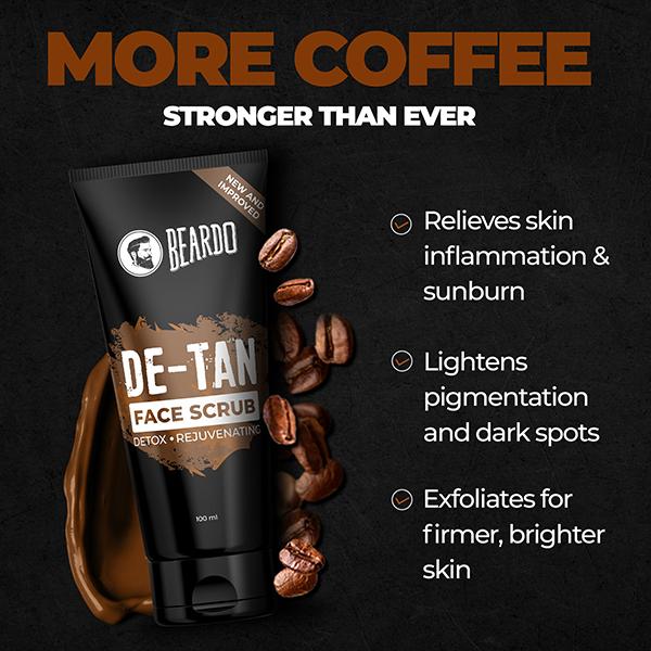 Beardo De-Tan Face Scrub - Caffeine 100 gm - Face Scrubs