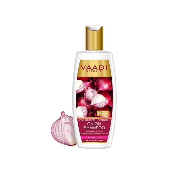 Vaadi Herbals Onion Shampoo for Hairgrowth & Hair Fall Control With Plant Keratin 350 ml - Shampoos