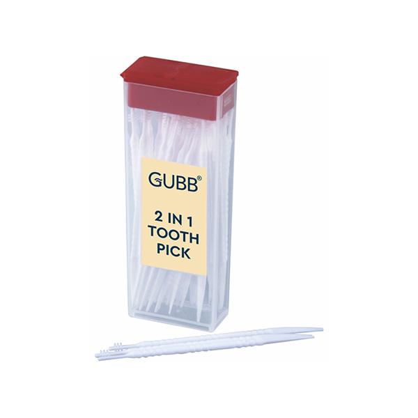 Gubb 2 In 1 Tooth Pick 50S 49 gm - Floss & Tongue Cleaners