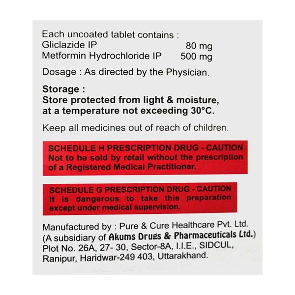 GLYCIVAS M 80 Tablet 15's - Diabetes-Ant