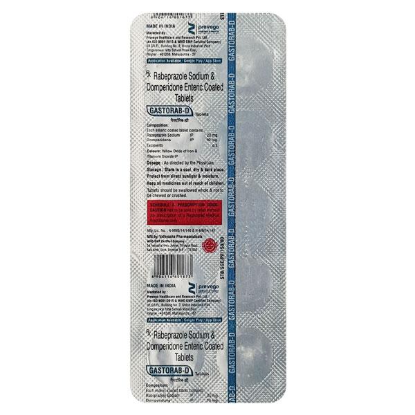 GASTORAB D Tablet 10's - Ulcer/Reflux/Flatulence-Aaa