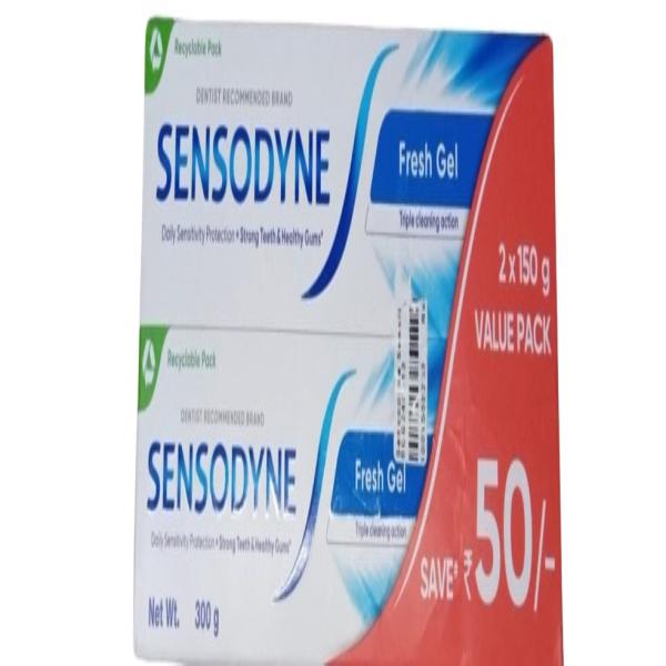 Sensodyne Sensitive Toothpaste - Fresh Gel (Pack of 2 x 150 g) - Toothpaste