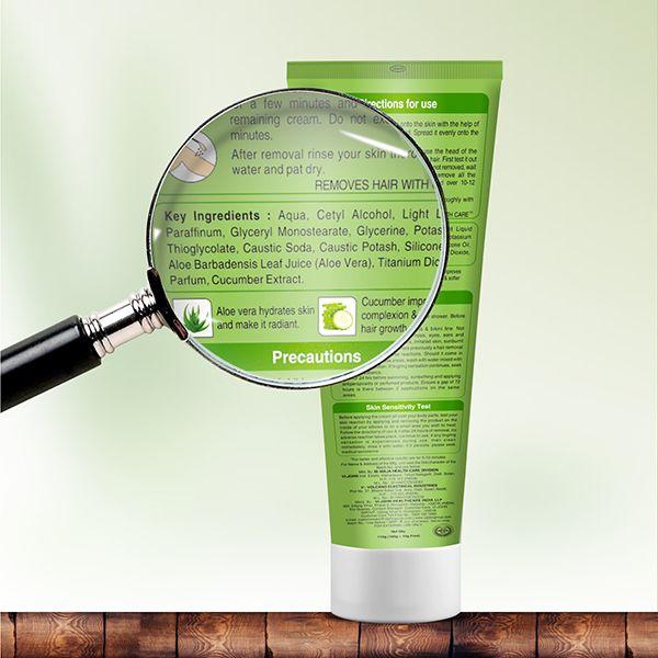 VI-John Feather Touch Hair Removal Cream Cucumber & Aloevera Tube for Sensitive Skin 110 gm - Shaving Creams