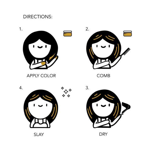 Paradyes Glitter Gold Temporary One Wash Hair Color 45 gm - Crème
