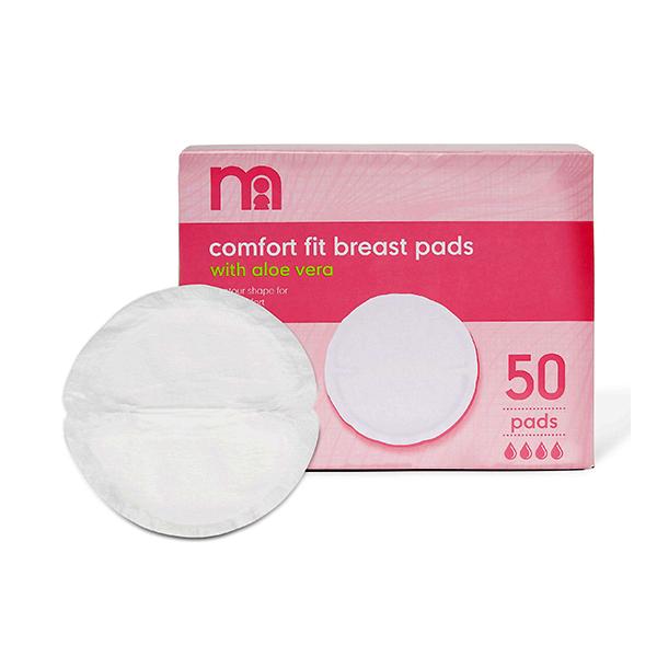 Netmeds | Mothercare Comfort Fit Breast Pads with Aloe Vera (Pack of 50)