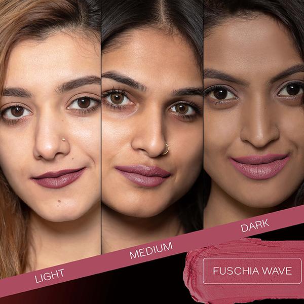 Faces Canada Festive Glam - Weightless Matte Lipstick - Hot Plum & Fuschia Wave 4.5gm each 2's - Lipsticks